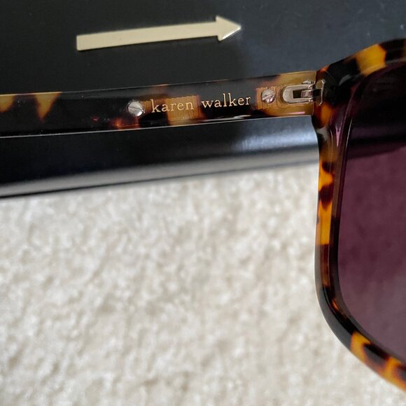 KAREN WALKER Cat Eye Perfect Day Oversize Sunglasses - NEW with Tags! - Picture 4 of 6